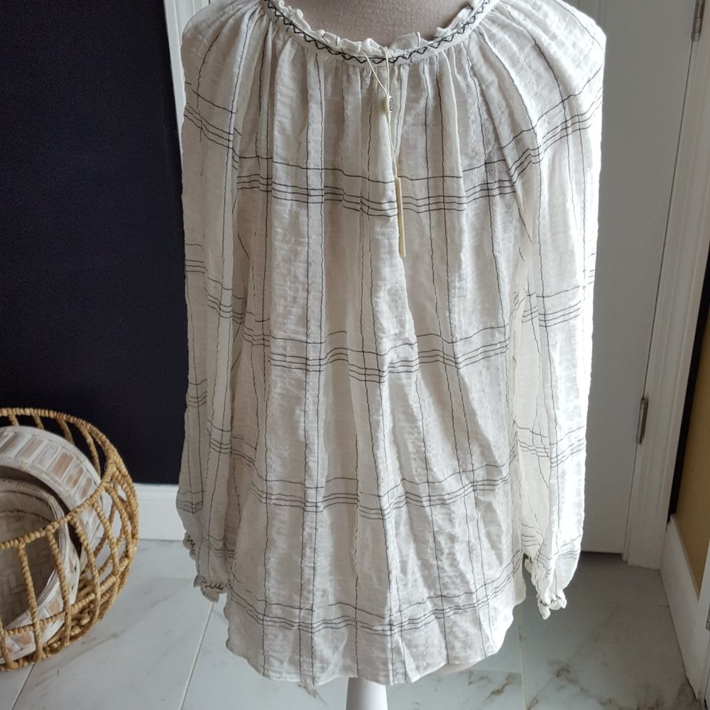NWT! MSRP 78.00 BOHO Gauzy TUNIC BLOUSE SZ XL - Picture 3 of 6